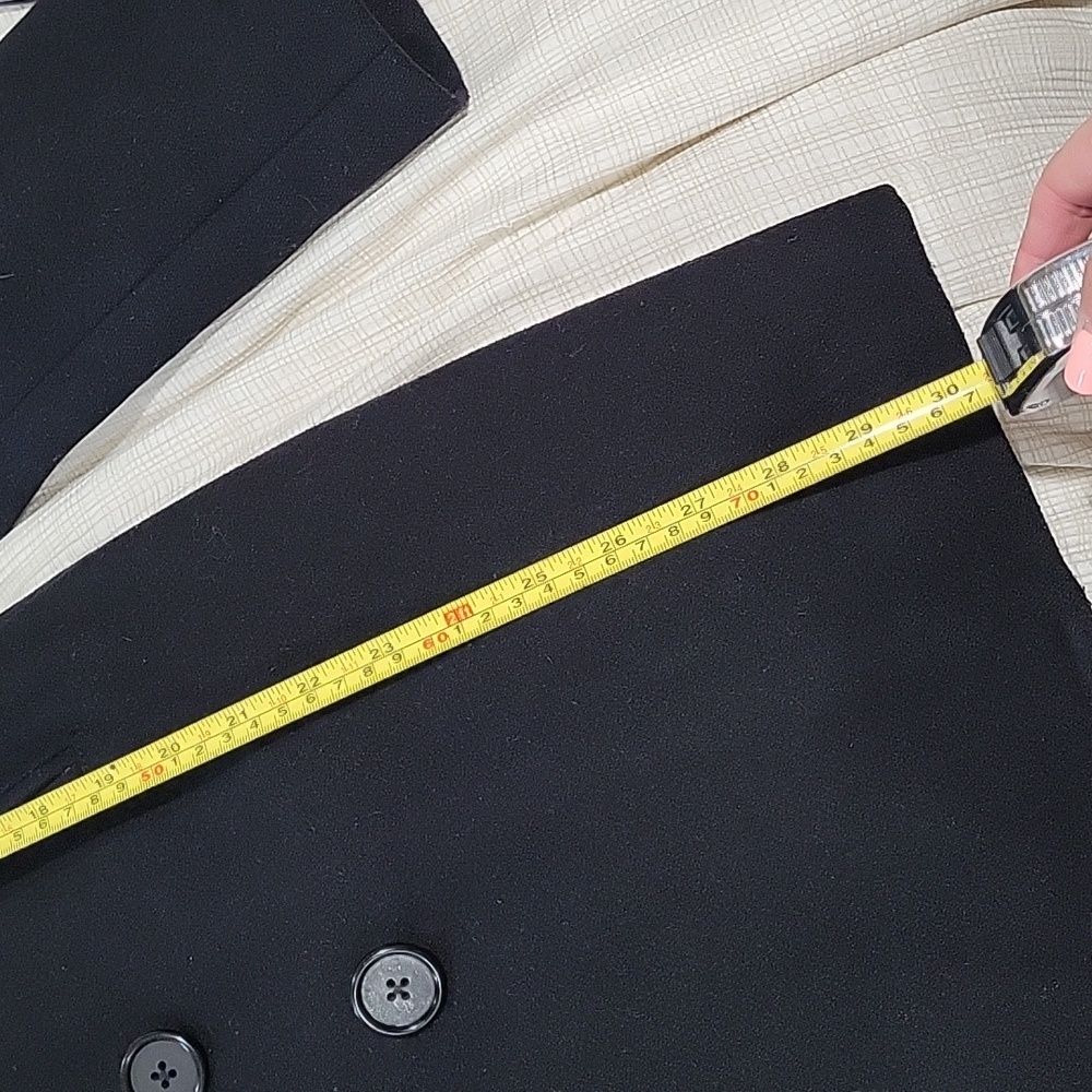 J. Crew black double breasted wool and thinsulate peacoat - Picture 12 of 13